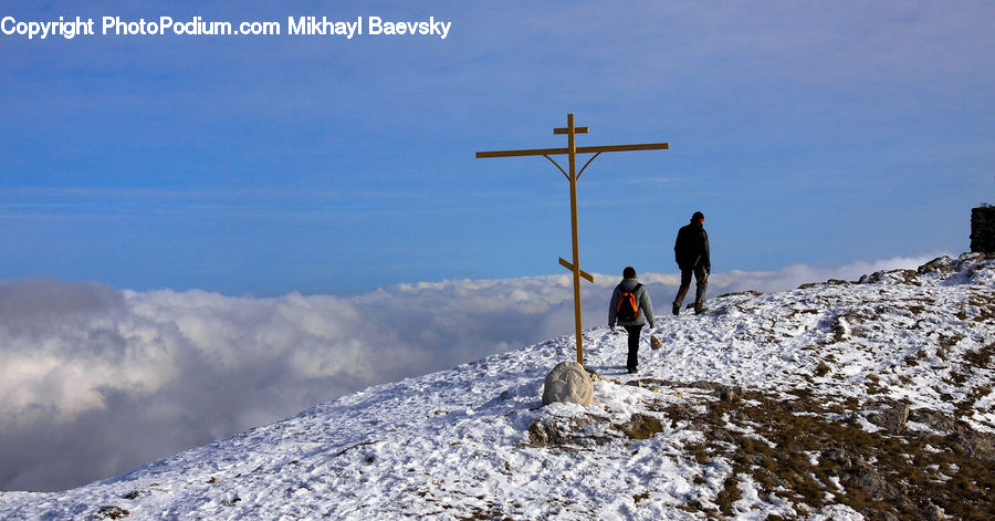 Cross, Outdoors, Plateau, Alps, Crest, Mountain, Peak