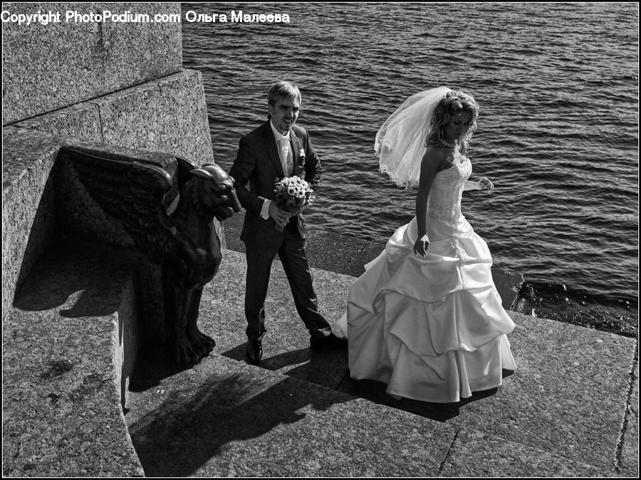 Human, People, Person, Clothing, Overcoat, Suit, Bride