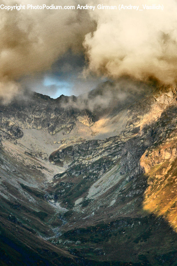 Landslide, Arctic, Glacier, Ice, Mountain, Outdoors, Snow