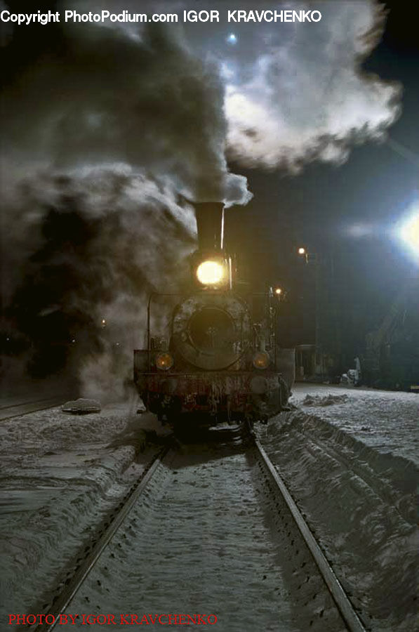 Train, Vehicle, Rail, Train Track, Water, Flood, Engine