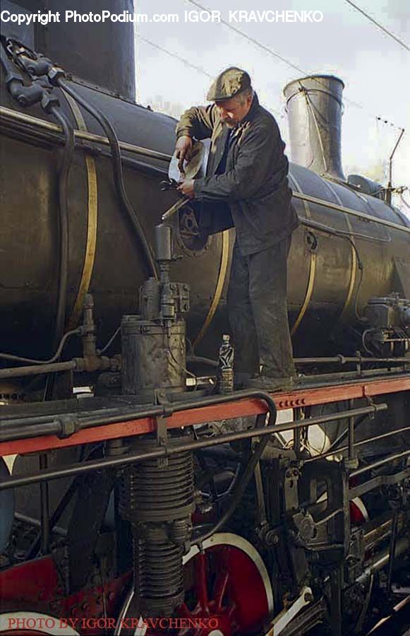 Train, Vehicle, People, Person, Human