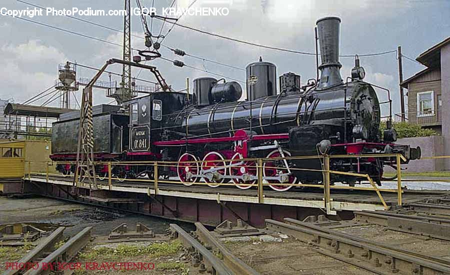 Train, Vehicle, Freight Car, Shipping Container, Engine, Locomotive, Machine