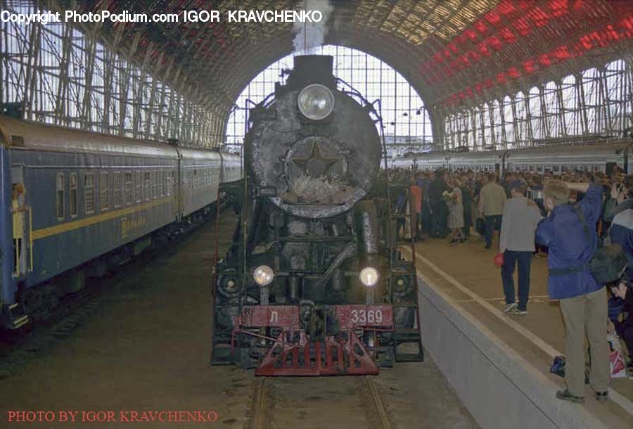 Train, Vehicle, People, Person, Human, Architecture, Shrine