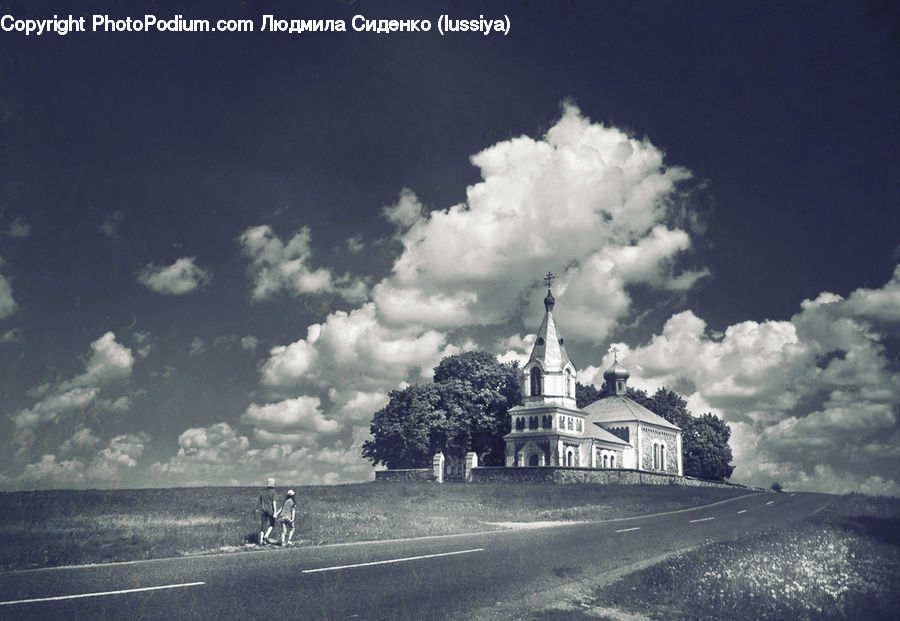 Eruption, Volcano, Architecture, Castle, Fort, Cloud, Cumulus