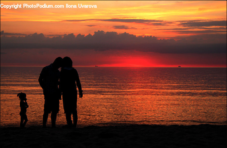 People, Person, Human, Silhouette, Hand, Holding Hands, Dawn