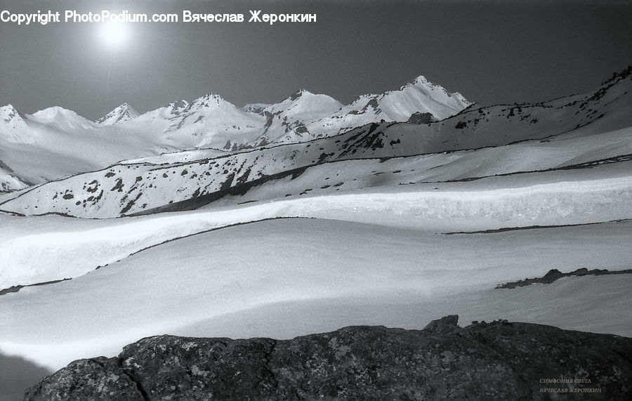 Alps, Crest, Mountain, Peak, Ice, Outdoors, Snow
