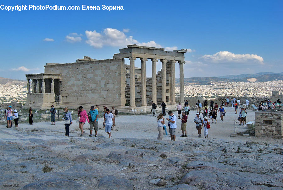 Architecture, Column, Parthenon, Temple, Worship, Beach, Coast