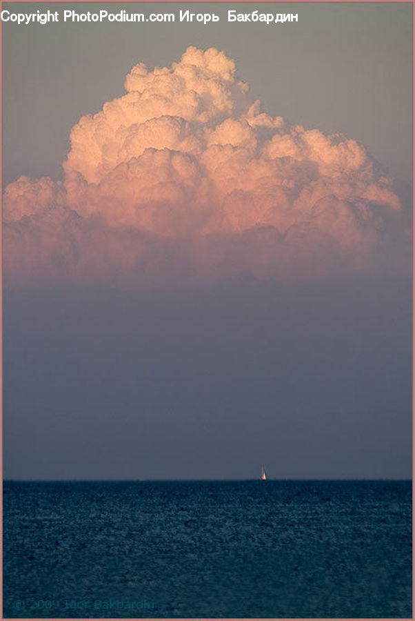 Cloud, Cumulus, Sky, Azure Sky, Outdoors, Sea, Water