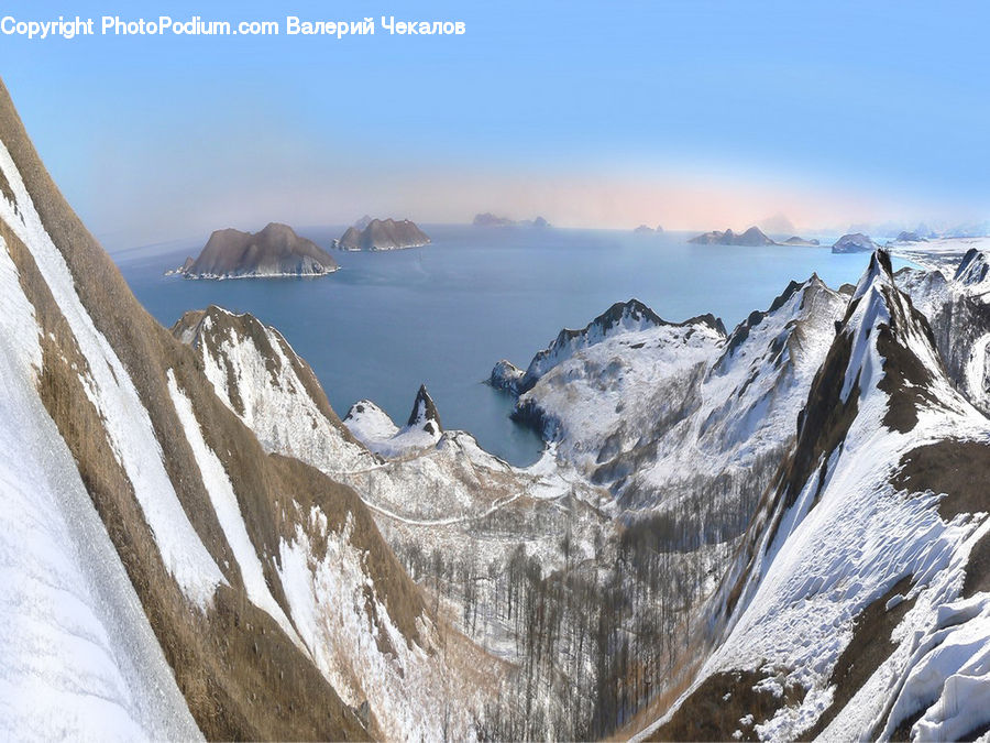 Arctic, Glacier, Ice, Mountain, Outdoors, Snow, Crest
