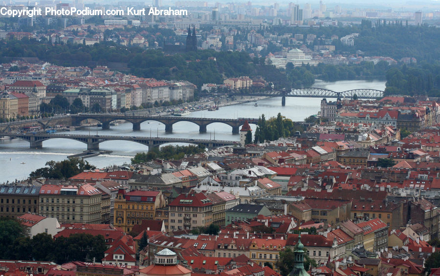 Aerial View, Building, Downtown, Town, Neighborhood, City, Metropolis
