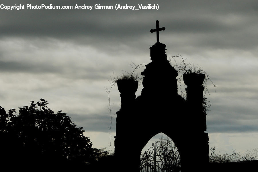 Silhouette, Architecture, Church, Worship, Spire, Steeple, Tower