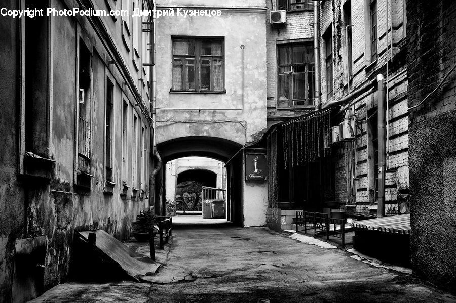 Alley, Alleyway, Road, Street, Town, Bridge, Arch