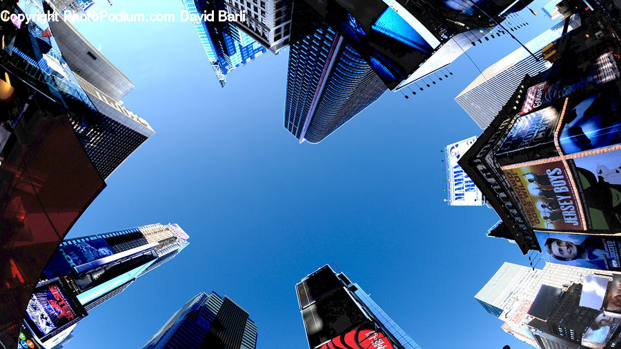 Architecture, City, Downtown, High Rise, Skyscraper, Building, Collage