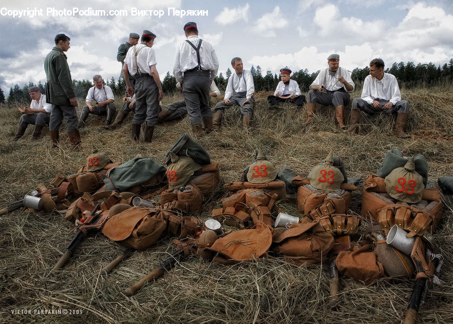 People, Person, Human, Sitting, Field, Lumber, Soil