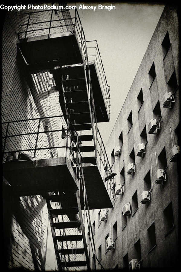 Brick, Box, Crate, City, Downtown, Urban, Banister