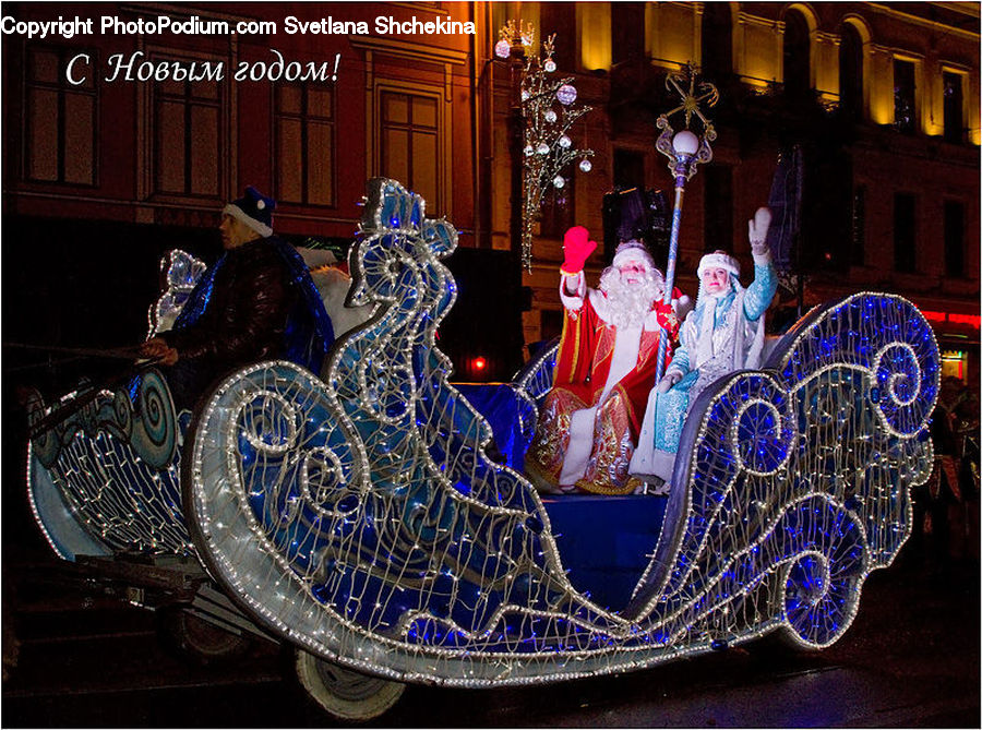 Carriage, Horse Cart, Vehicle, Alien, Carnival, Crowd, Festival