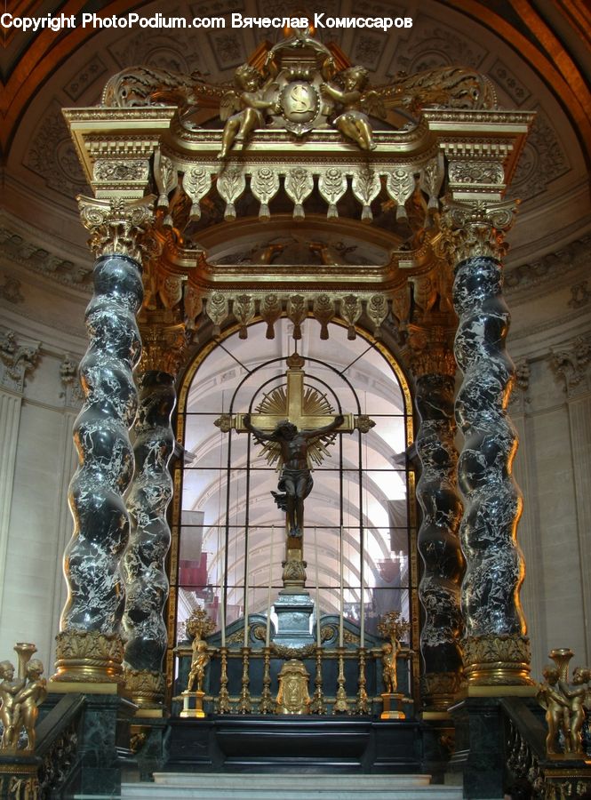 Cross, Crucifix, Altar, Architecture, Shrine, Temple, Worship