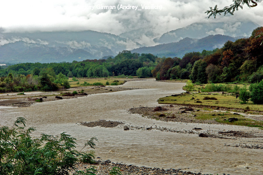 Outdoors, River, Water, Bush, Plant, Vegetation, Dirt Road