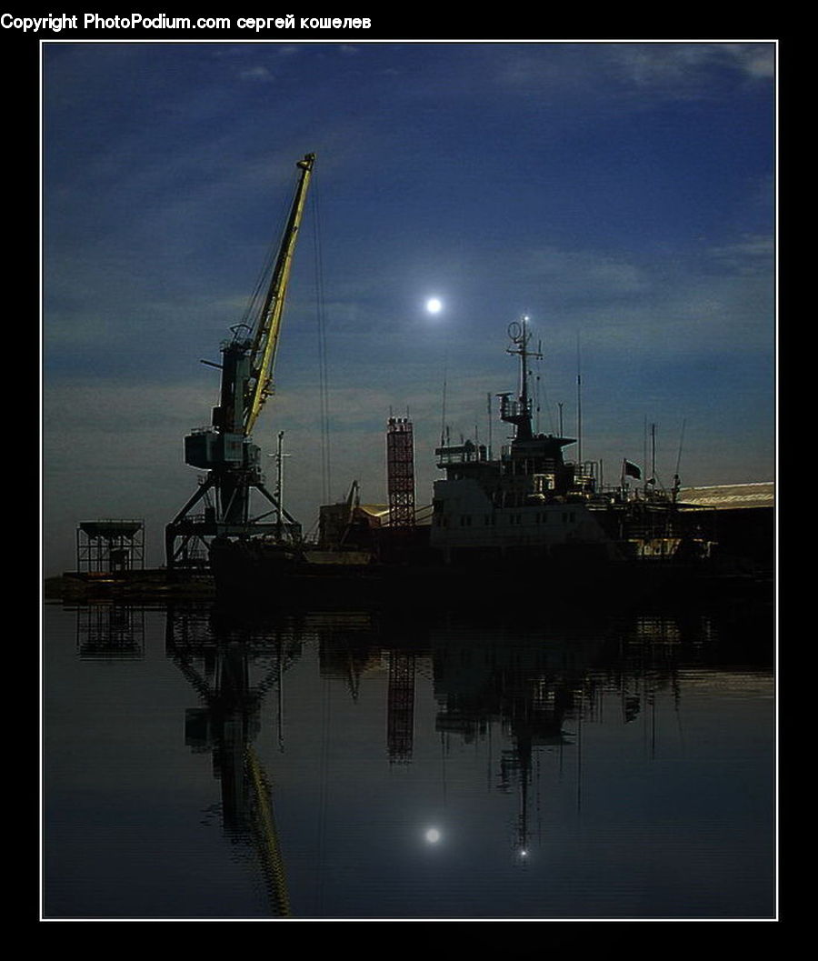 Boat, Watercraft, Constriction Crane, Gear, Machine, Wheel, Cruise Ship