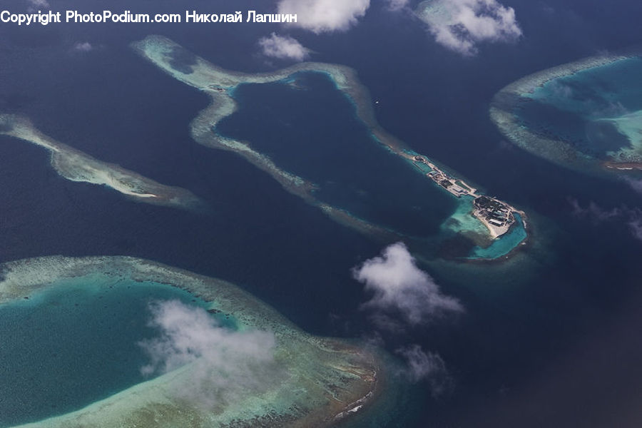 Atoll, Beach, Coast, Island, Reef, Sea, Water