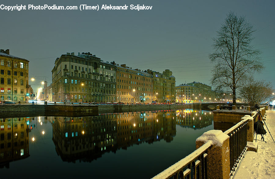 Ice, Outdoors, Snow, Canal, River, Water, City