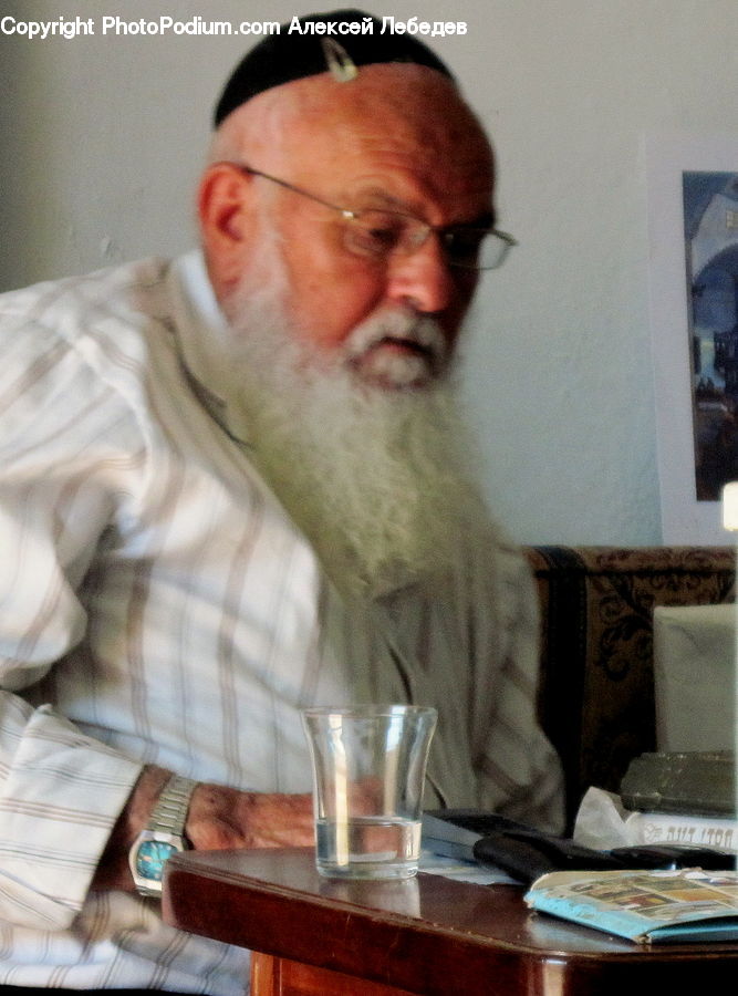 People, Person, Human, Cup, Beard, Hair, Glass