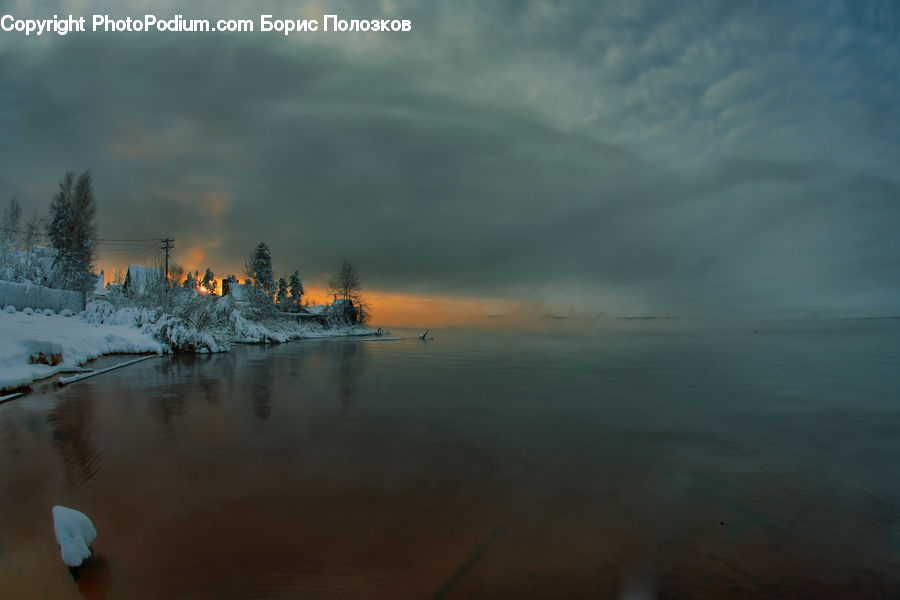 Ice, Outdoors, Snow, Dawn, Dusk, Sky, Sunrise