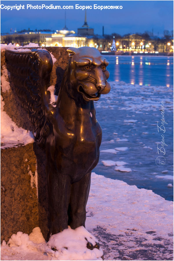 Fountain, Water, Art, Gargoyle, Statue, Outdoors, Sea