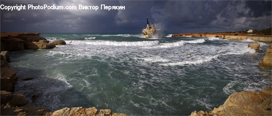Coast, Outdoors, Sea, Water, Sea Waves, Cliff, Ocean