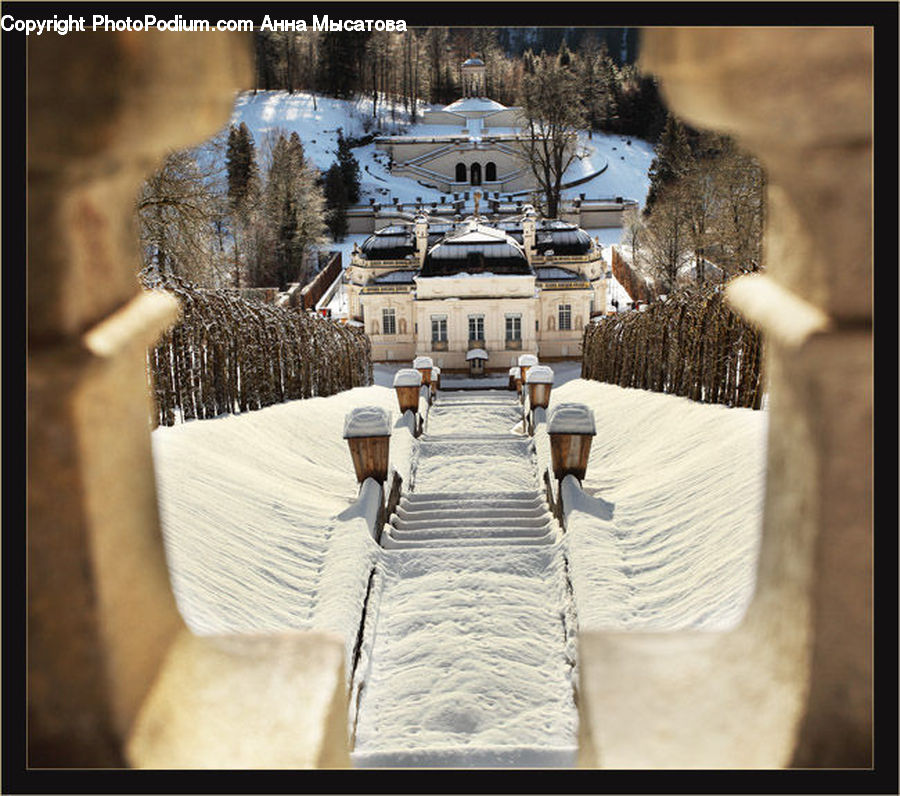 Ice, Outdoors, Snow, Gazebo, Leisure Activities, Boardwalk, Deck