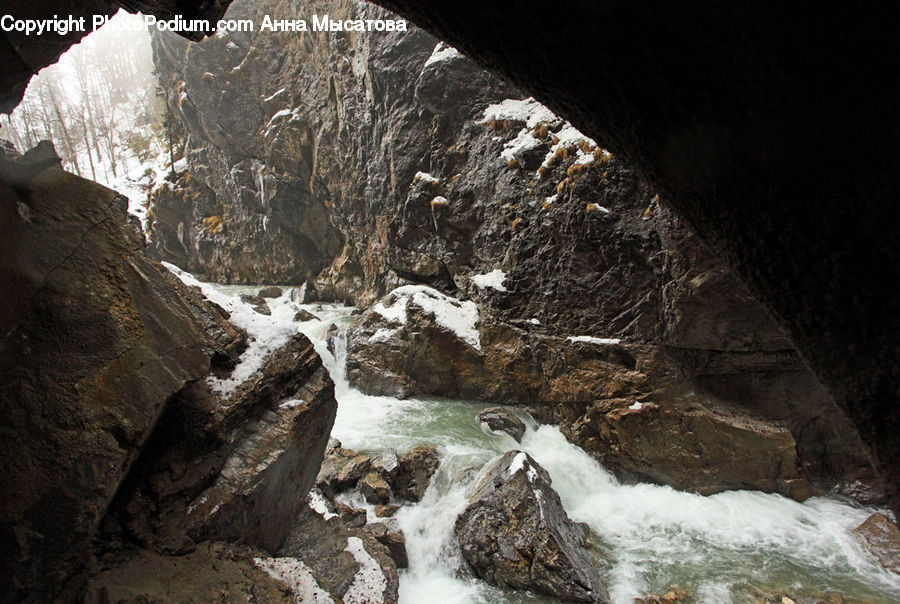 Creek, Outdoors, River, Water, Hole, Arctic, Glacier