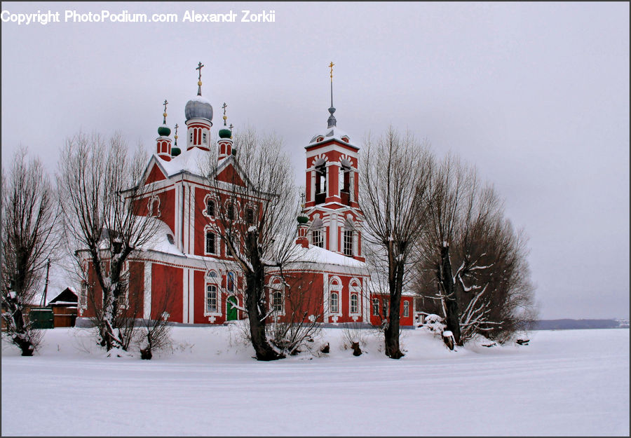 Blizzard, Outdoors, Snow, Weather, Winter, Architecture, Church
