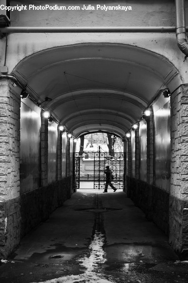Alley, Alleyway, Road, Street, Town, Arch, Corridor