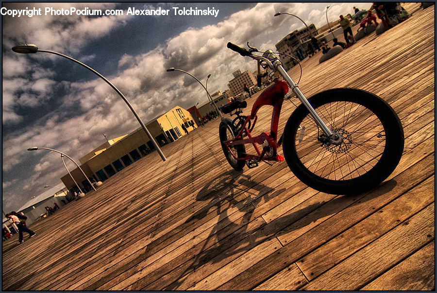 Bicycle, Bike, Vehicle, Boardwalk, Deck, Path, Sidewalk