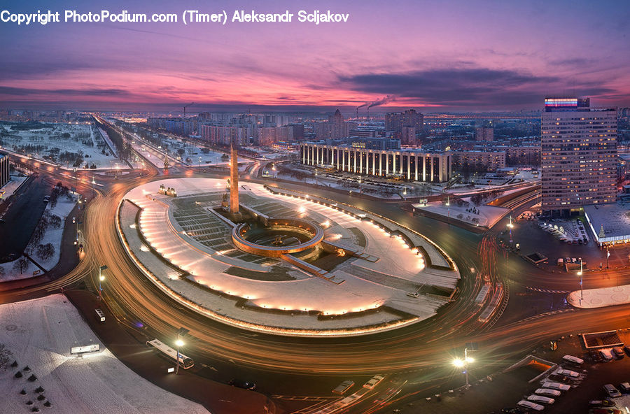 Freeway, Road, City, Downtown, Metropolis, Urban, Overpass
