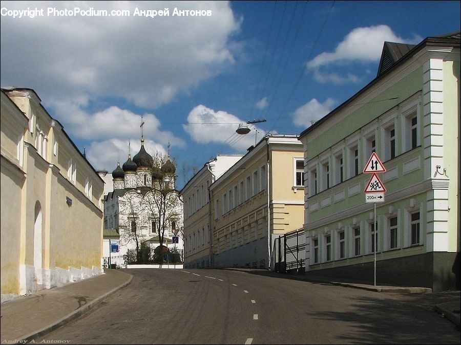 Building, Downtown, Town, Road, Street, Apartment Building, High Rise
