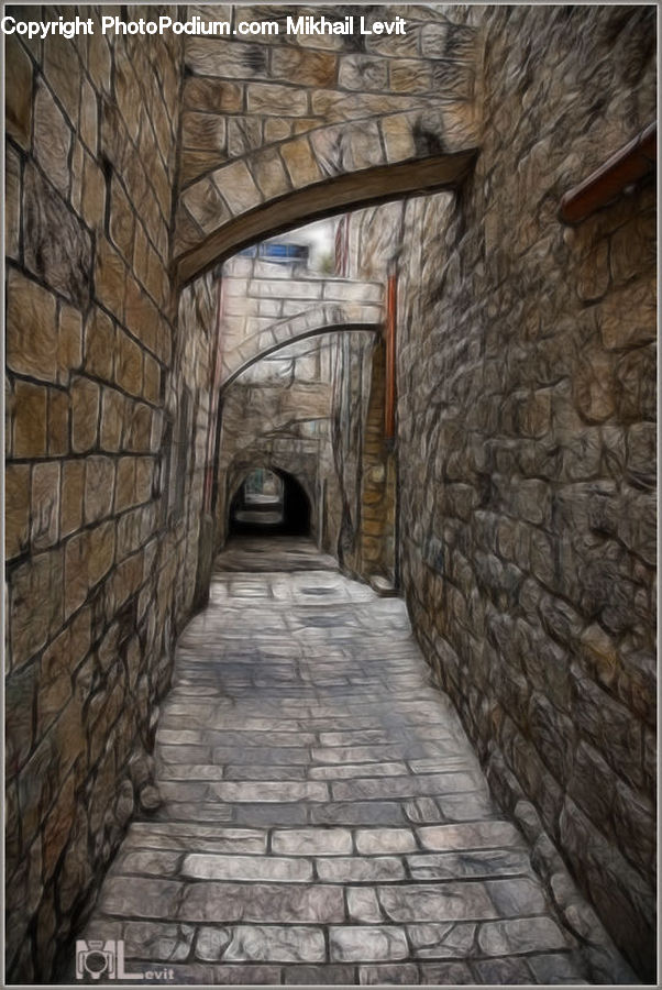 Brick, Alley, Alleyway, Road, Street, Town