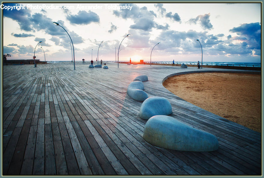 Deck, Porch, Boardwalk, Path, Sidewalk, Walkway, Beach