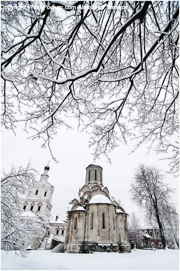 Ice, Outdoors, Snow, Architecture, Cathedral, Church, Worship