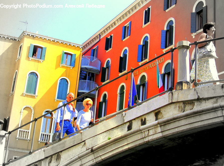 Boat, Gondola, Building, Balcony, Brick, Downtown, Town