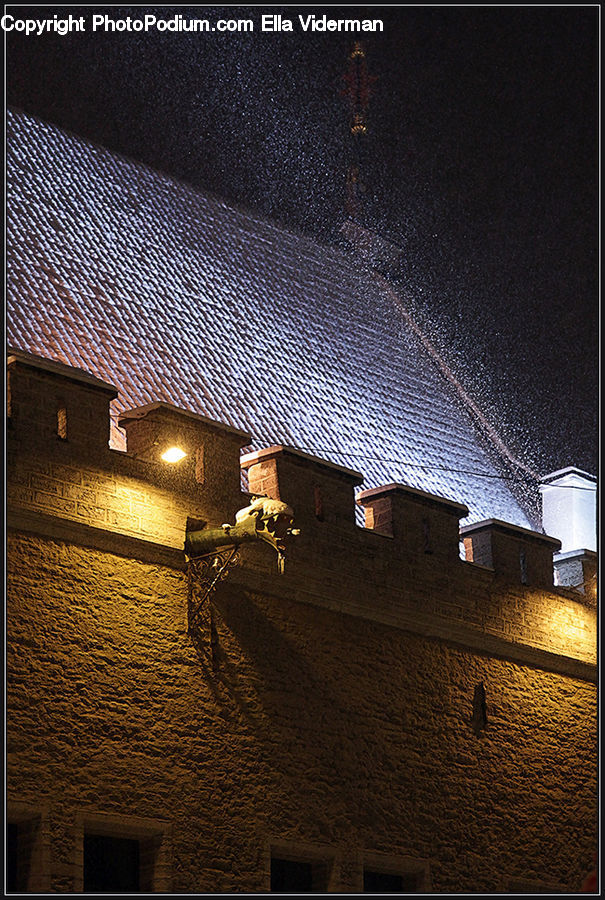 Blizzard, Outdoors, Snow, Weather, Winter, Architecture, Bell Tower