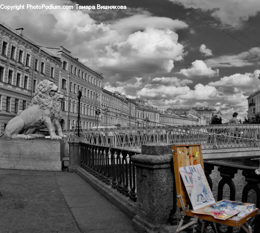 Chair, Furniture, Art, Sculpture, Statue, Architecture, Downtown