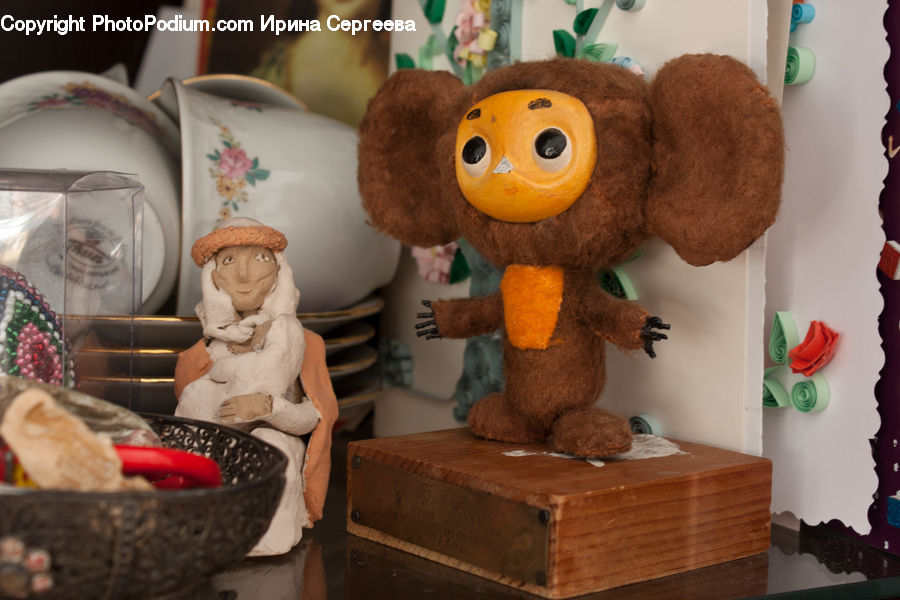 Teddy Bear, Toy, People, Person, Human, Basket, Head