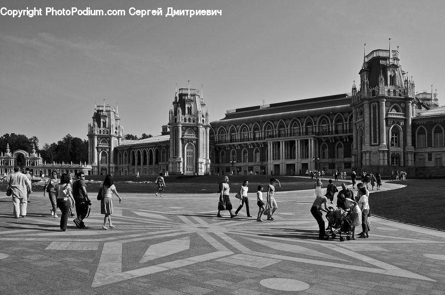 Architecture, Downtown, Plaza, Town Square, City, Urban, Intersection