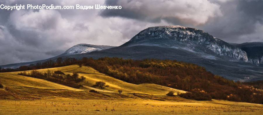 Mountain, Mountain Range, Outdoors, Crest, Peak, Field, Grass