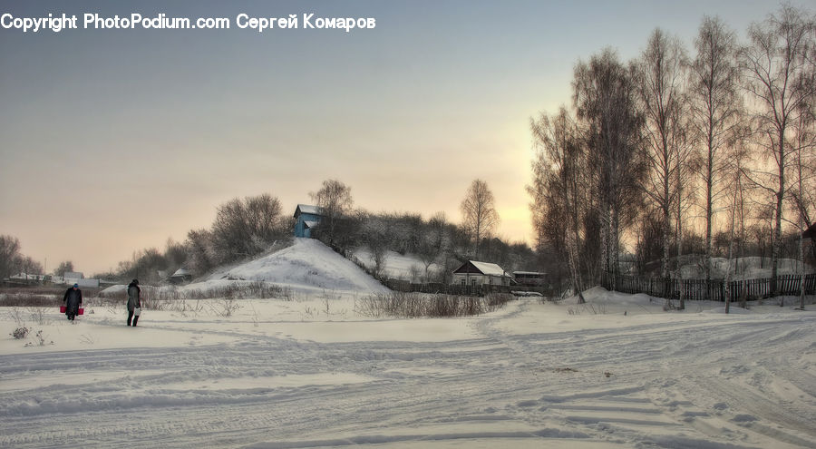 Ice, Outdoors, Snow, Building, Cottage, Housing, Countryside