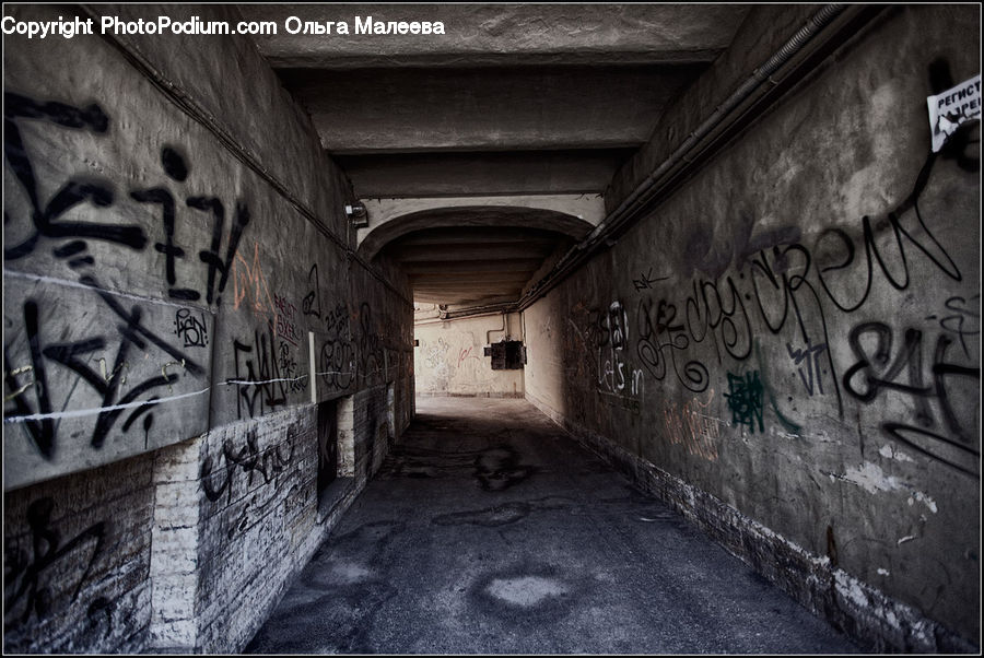 Corridor, Alley, Alleyway, Road, Street, Town, Art