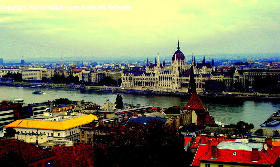 Boat, Gondola, Parliament, Shipping Container, City, Downtown, Harbor