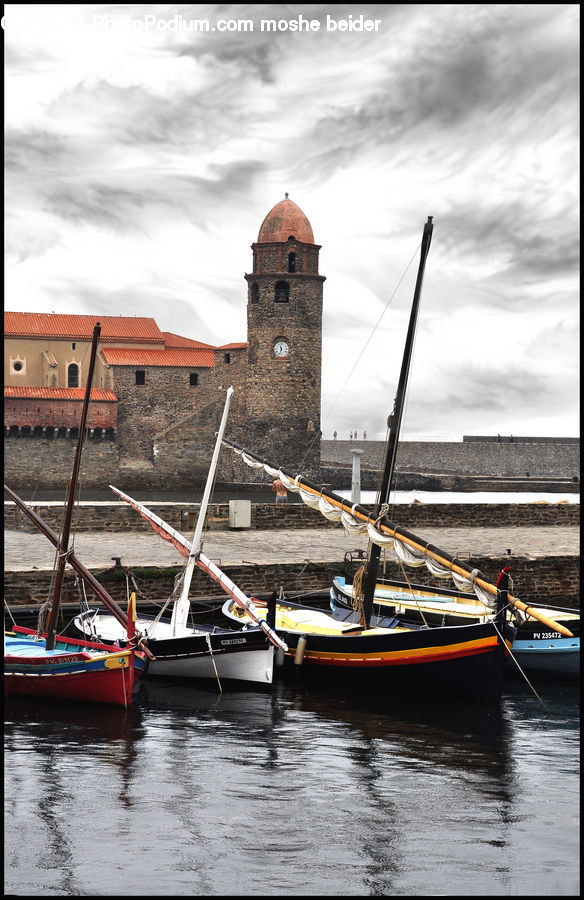 Boat, Watercraft, Gondola, Brick, Dock, Port, Waterfront
