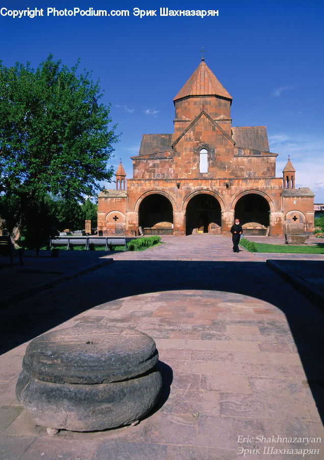 Patio, Brick, Architecture, Bell Tower, Clock Tower, Tower, Castle